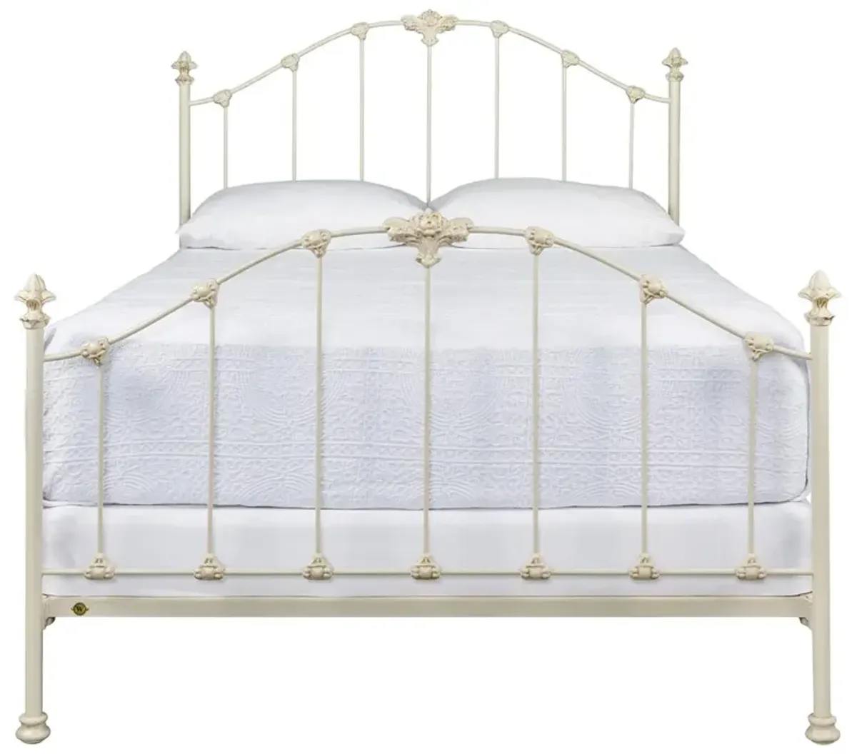 Alexia Updated Traditional Cream Iron Bed - King