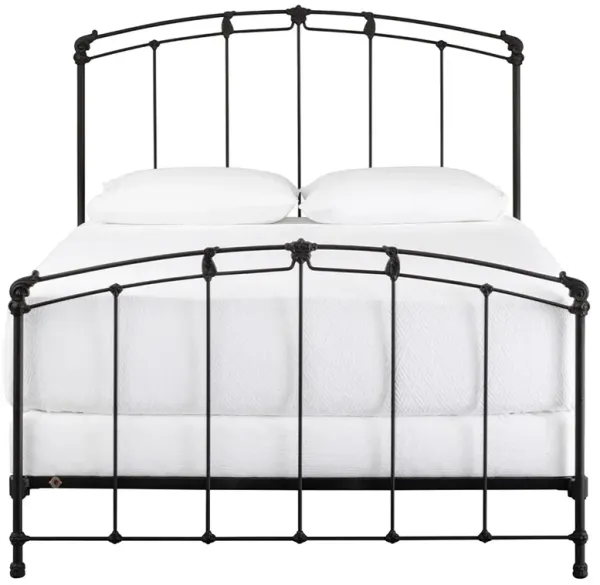 Elizabeth Updated Traditional Black Iron Bed - King