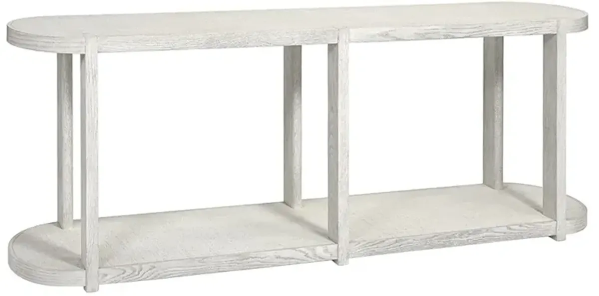 Palecek Astoria Modern Classic Whitewash Hardwood Console Table - 84"