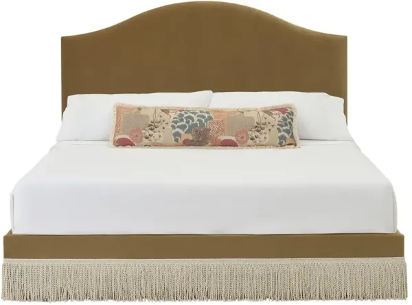 Keena Updated Traditional Tobacco Brown Performance Bed - Queen