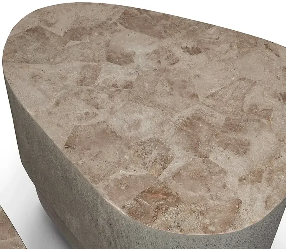 Palecek Holland Coastal Beach Natural Resin Outdoor Coffee Table - Tall