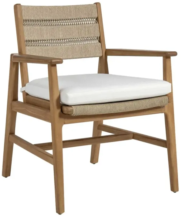 Palecek Covington Coastal Beach Natural Teak Outdoor Arm Chair