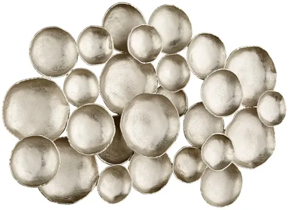Haden Modern Classic Silver Aluminum Discs Wall Sculpture