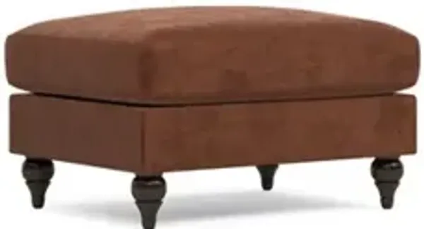Rosehill Chocolate Mousse Performance Velvet Ottoman
