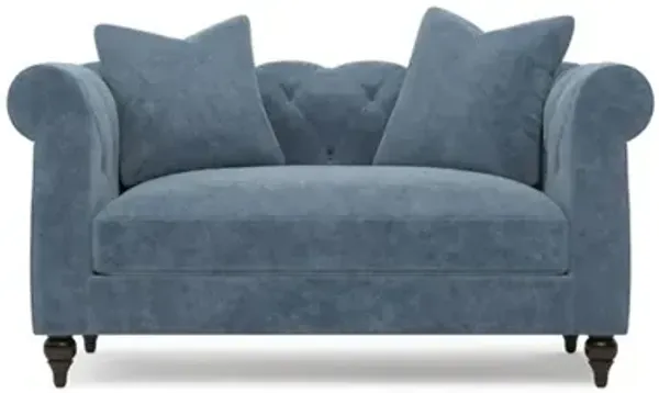 Rosehill Twilight Blue Performance Velvet Loveseat - 63"