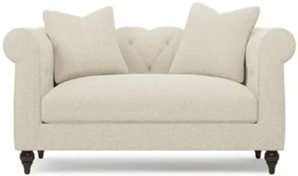 Rosehill Whipped Cream Textured Bouclé Loveseat - 63"