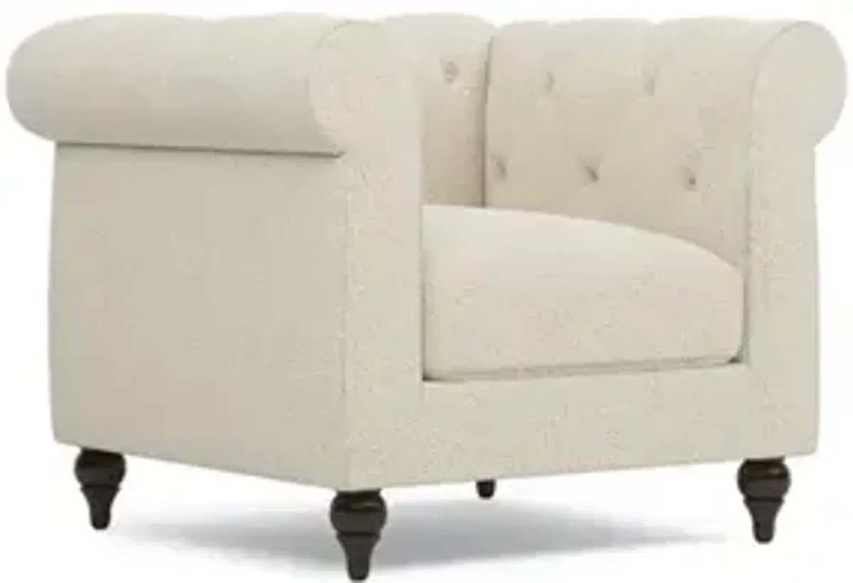 Rosehill Whipped Cream Textured Bouclé Chair