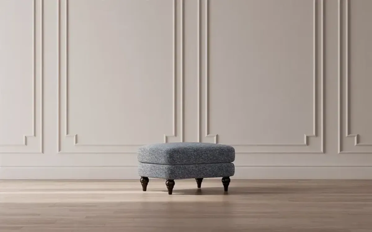 Willett Whipped Cream Textured Bouclé Ottoman