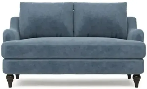 Willett Twilight Blue Performance Velvet Loveseat - 60"