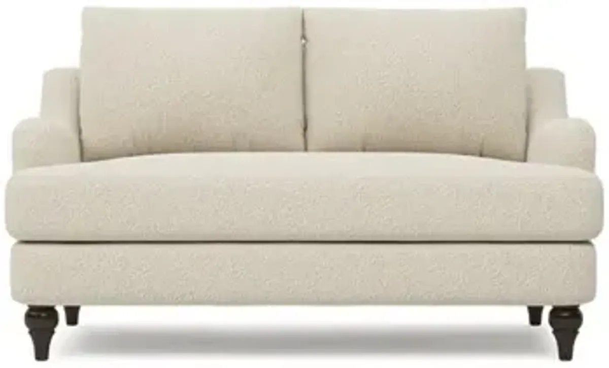 Willett Whipped Cream Textured Bouclé Loveseat - 60"