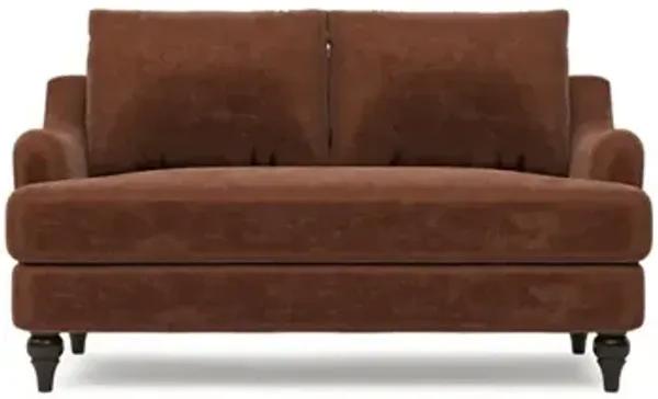 Willett Chocolate Mousse Performance Velvet Loveseat - 60"