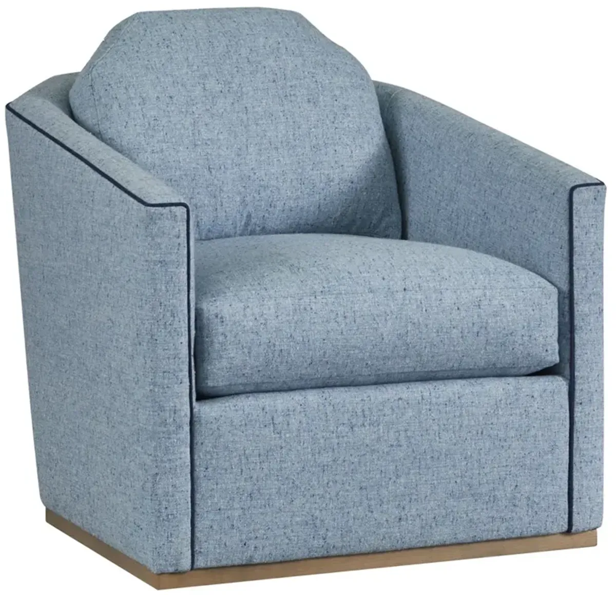 Catherine Coastal Beach Cobalt Blue Swivel Chair