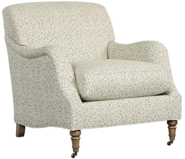 Alice Updated Traditional Beige Sunbrella Printed Arm Chair