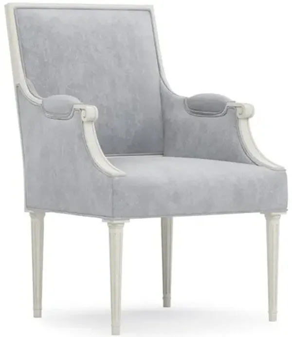Noelle Coastal Haze Velvet Arm Chair
