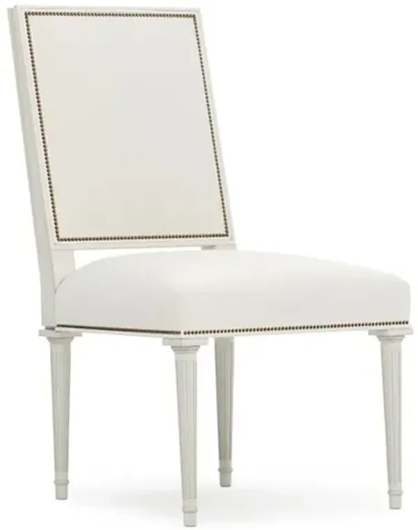 Noelle White Lace Performance Side Chair