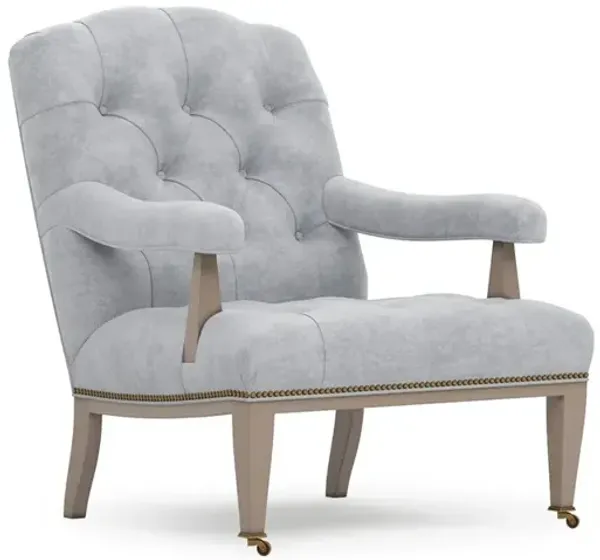 Miller Coastal Haze Velvet Tufted Chair