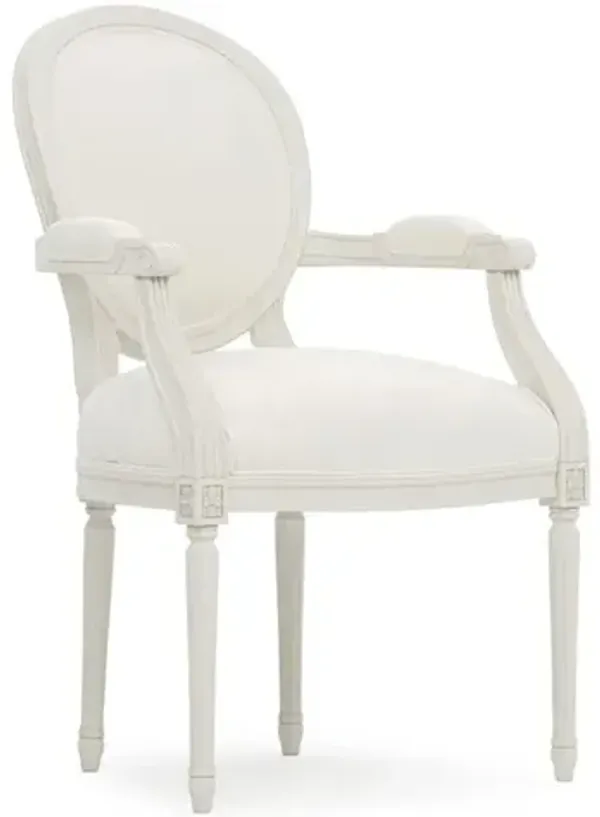 Anne White Lace Performance Arm Chair