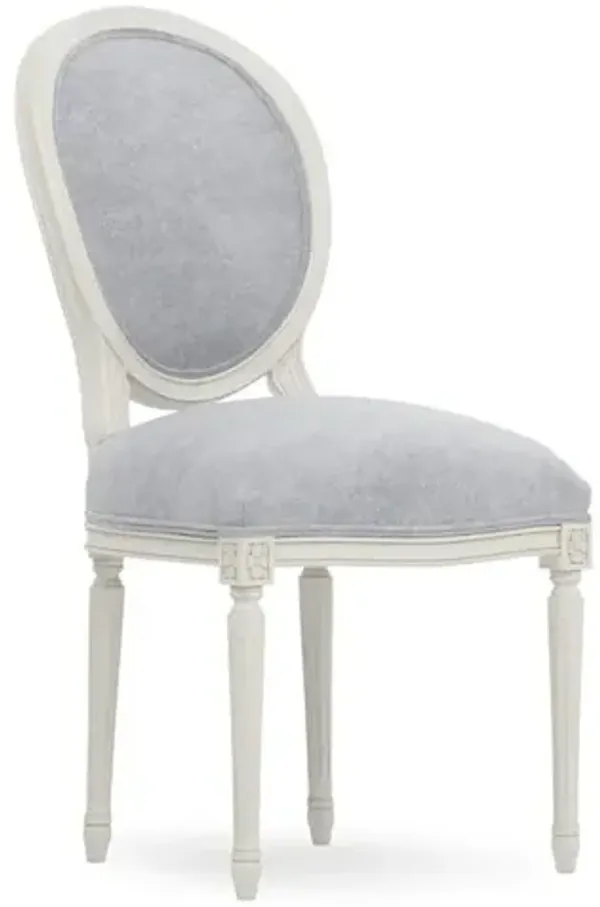 Anne Coastal Haze Velvet Side Chair