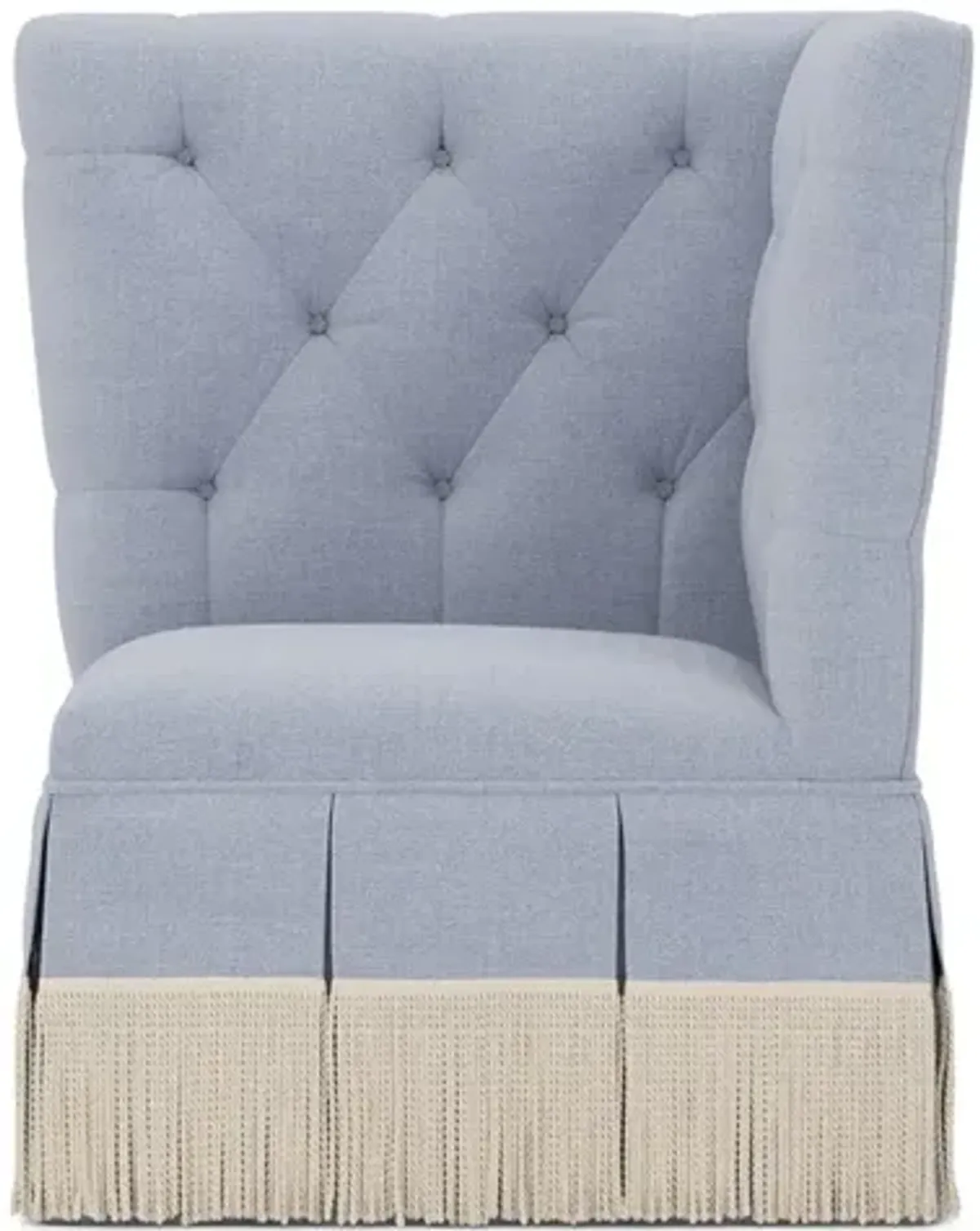 Nicolas White Lace Performance Corner Chair