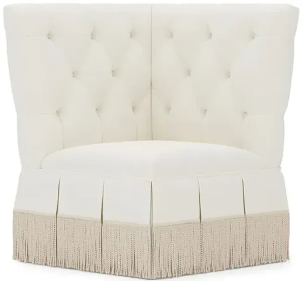 Nicolas White Lace Performance Corner Chair