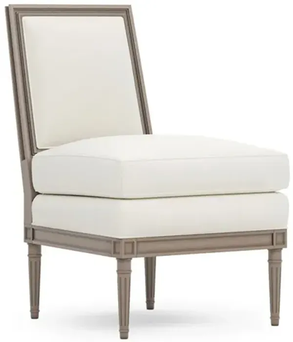 Ella White Lace Performance Slipper Chair
