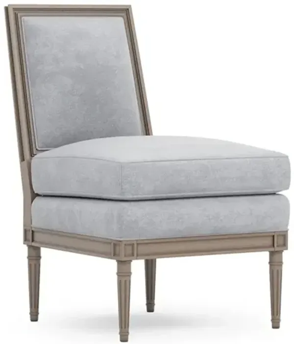 Ella Coastal Haze Velvet Slipper Chair