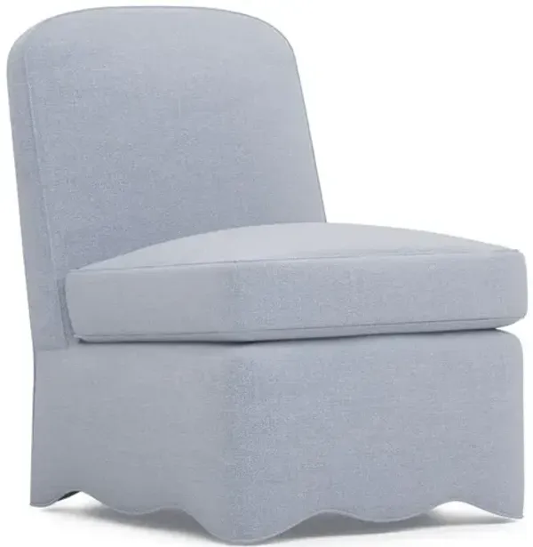 Lillian Ocean Sky Performance Slipper Chair