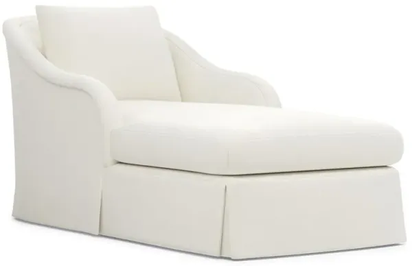 Marcel White Lace Performance Skirted Chaise