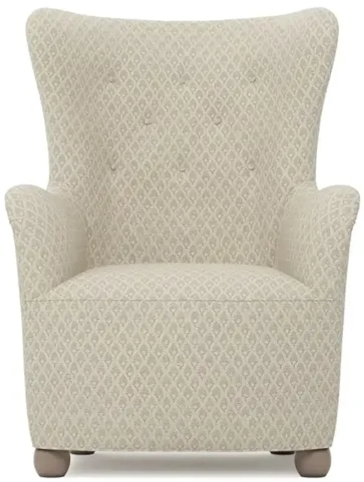 Edgar Spring Sky Velvet Wing Chair