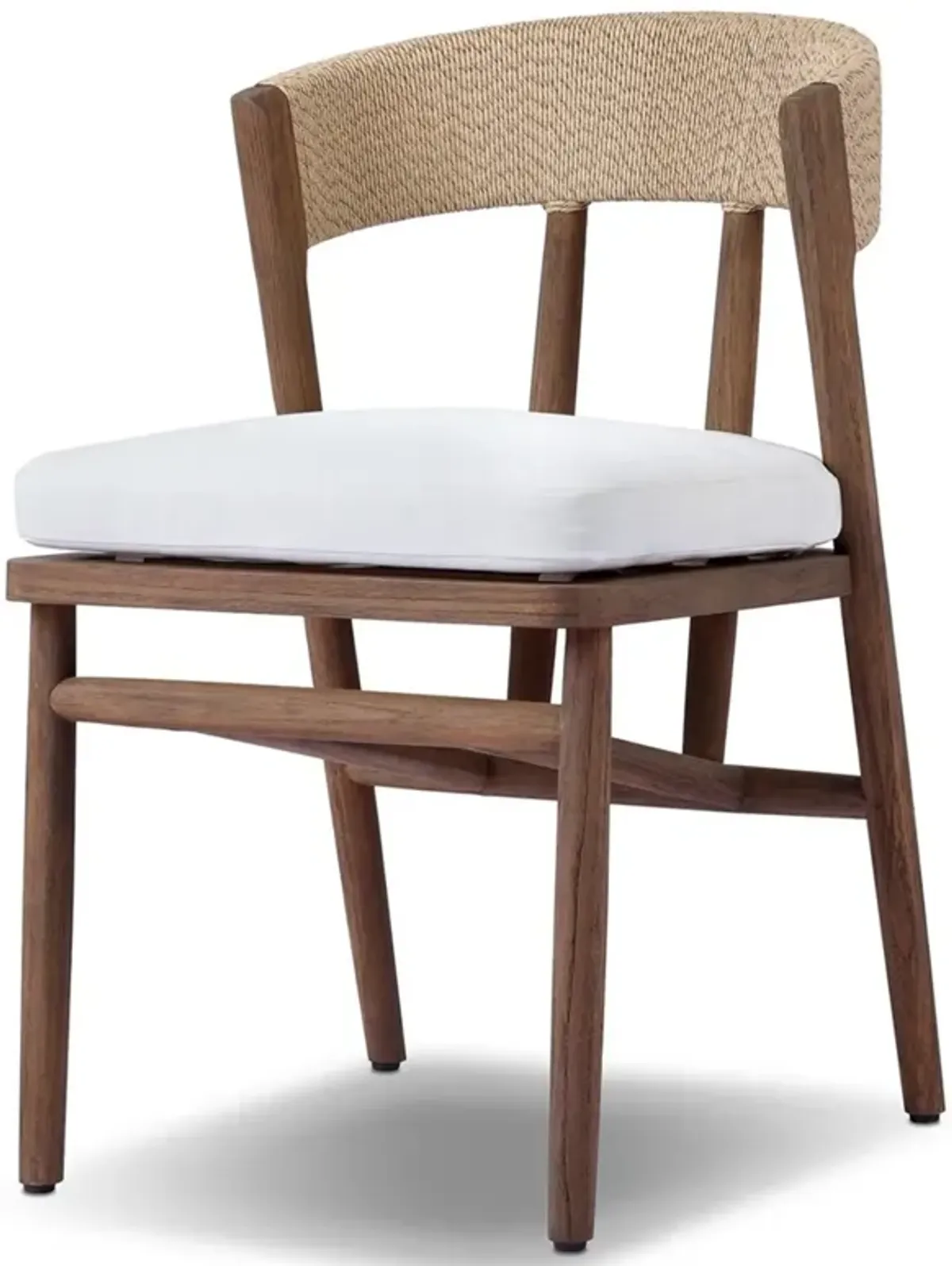 Tanner Updated Traditional Brown Teak Outdoor Dining Chair