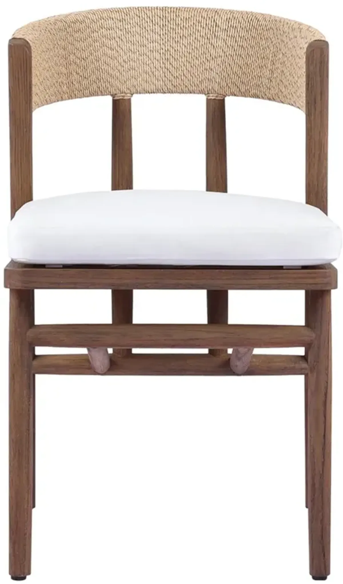 Tanner Updated Traditional Brown Teak Outdoor Dining Chair