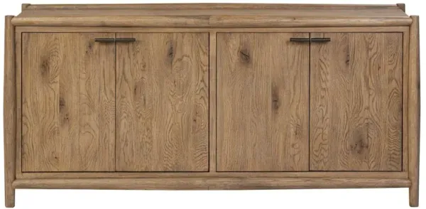 Genesis Updated Traditional Weathered Oak Media Cabinet - 64"