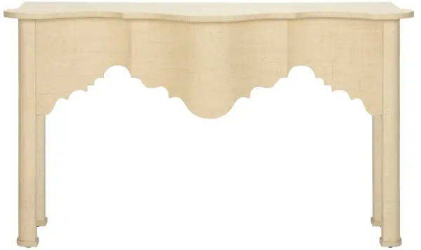 Kestrel Coastal Beach Natural Raffia Rectangular Console Table