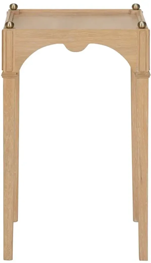 Marta Updated Traditional Natural Oak Square Drink Table