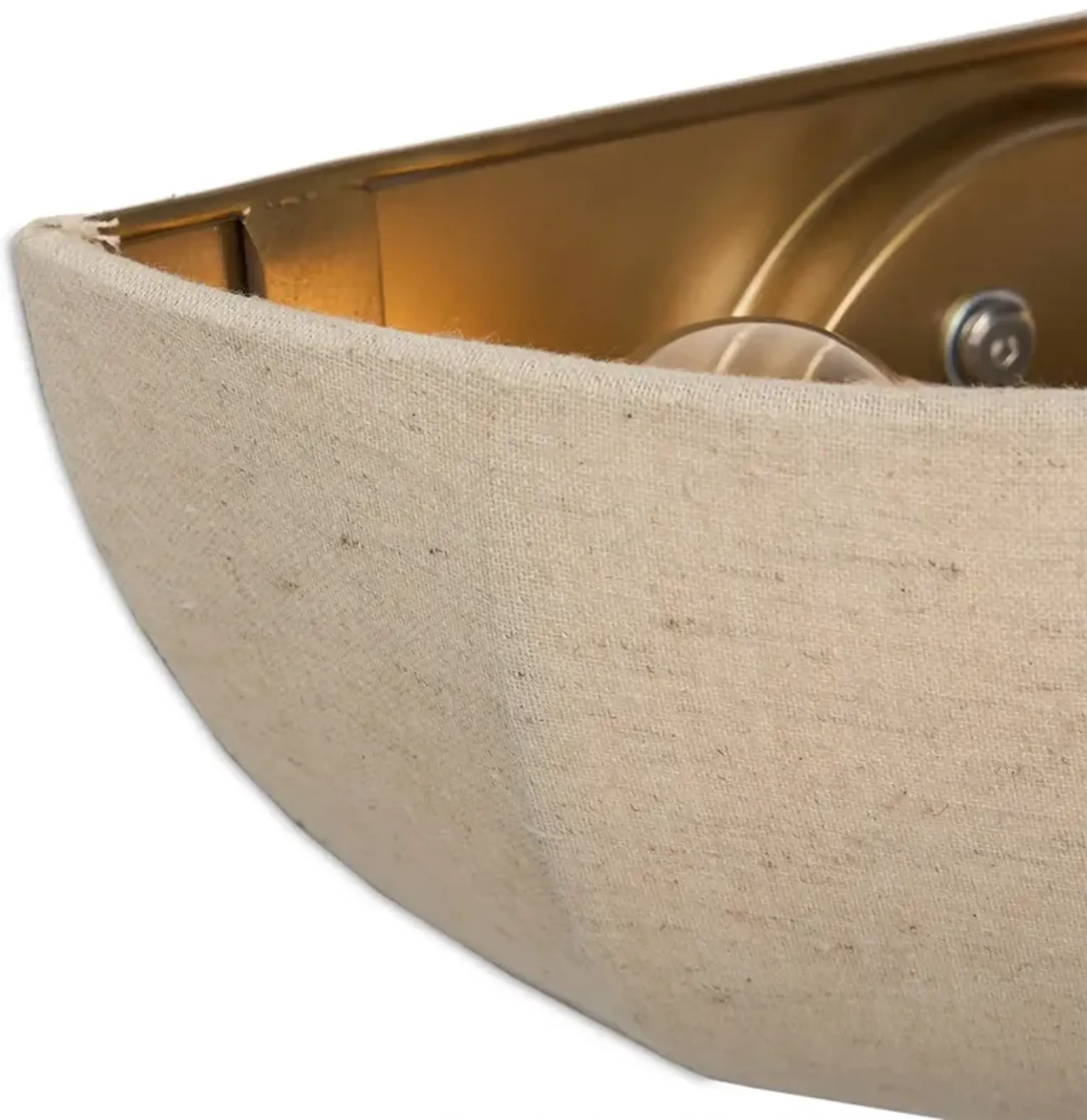 Tegan Updated Traditional Tan Linen Shade Sconce Kathy Kuo Home ...