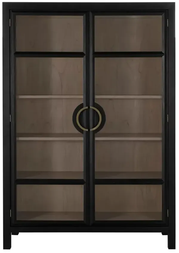 Elias Modern Classic Brushed Black Wood Cabinet