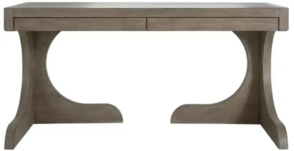 Carmen Modern Classic Grey Oak Wood Desk