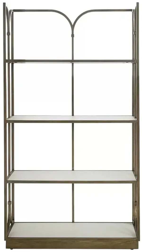 Belinda Modern Classic Brass Bookcase
