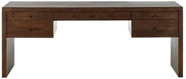 Julius Modern Classic Brown Oak Wood Executive Desk