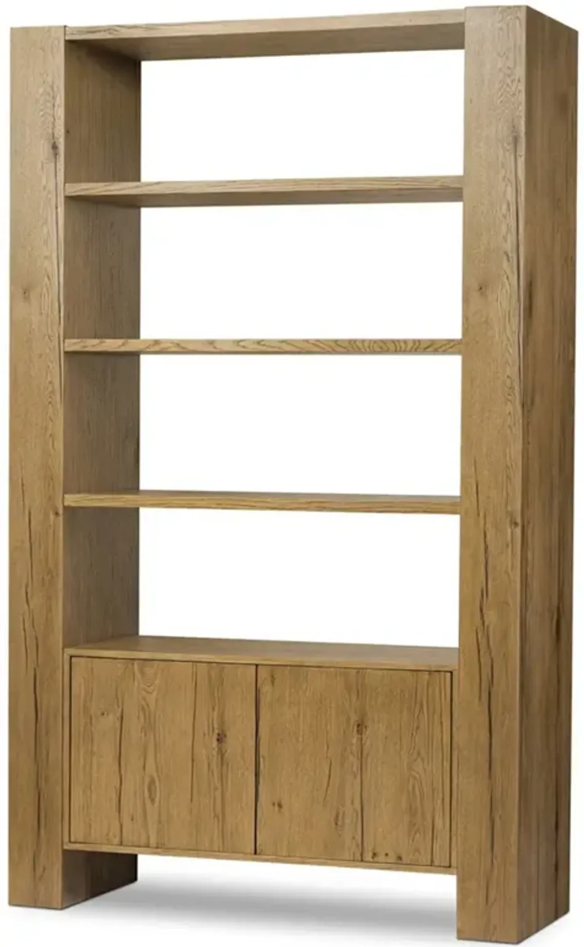 Finley Rustic Lodge Brown Oak Wood Bookcase