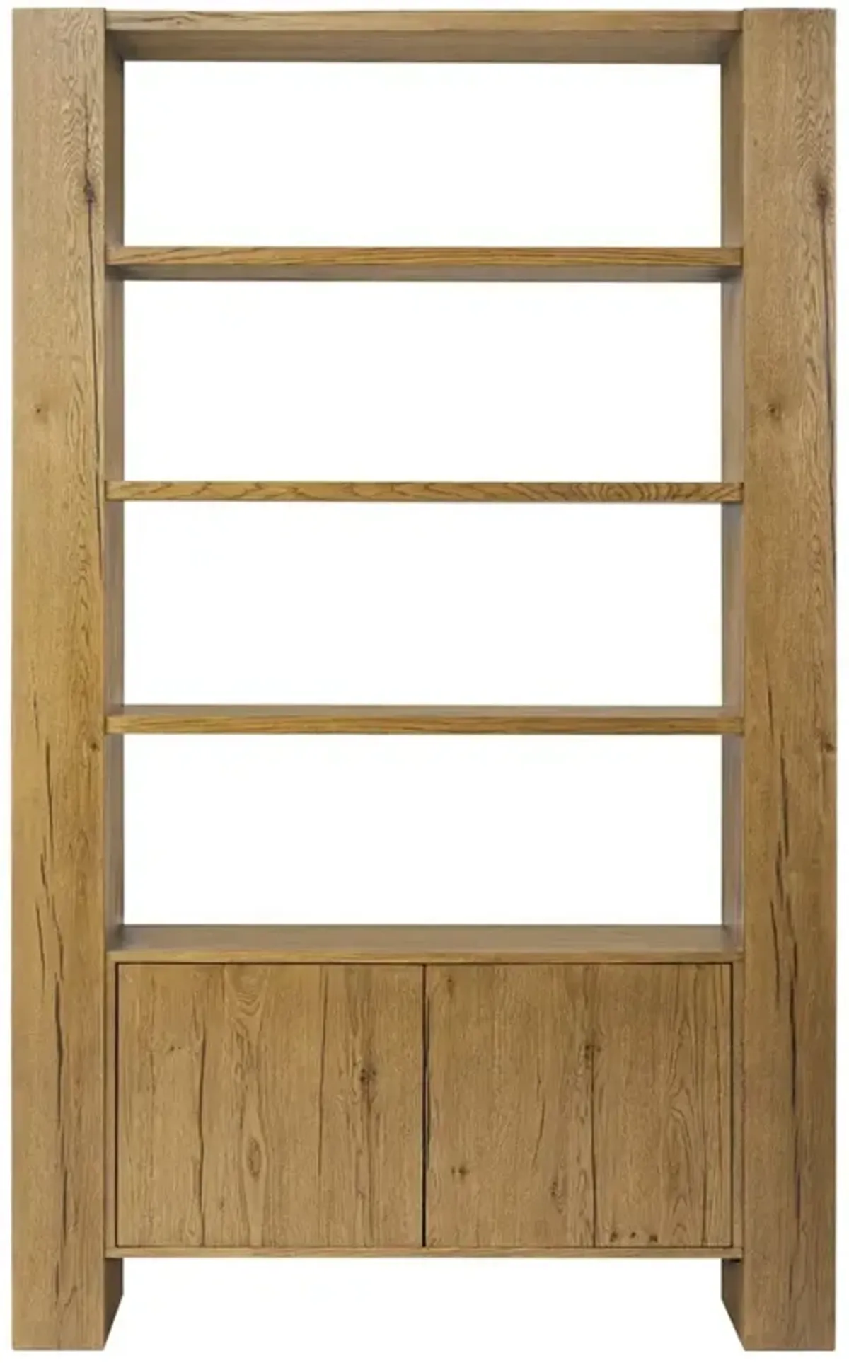 Finley Rustic Lodge Brown Oak Wood Bookcase