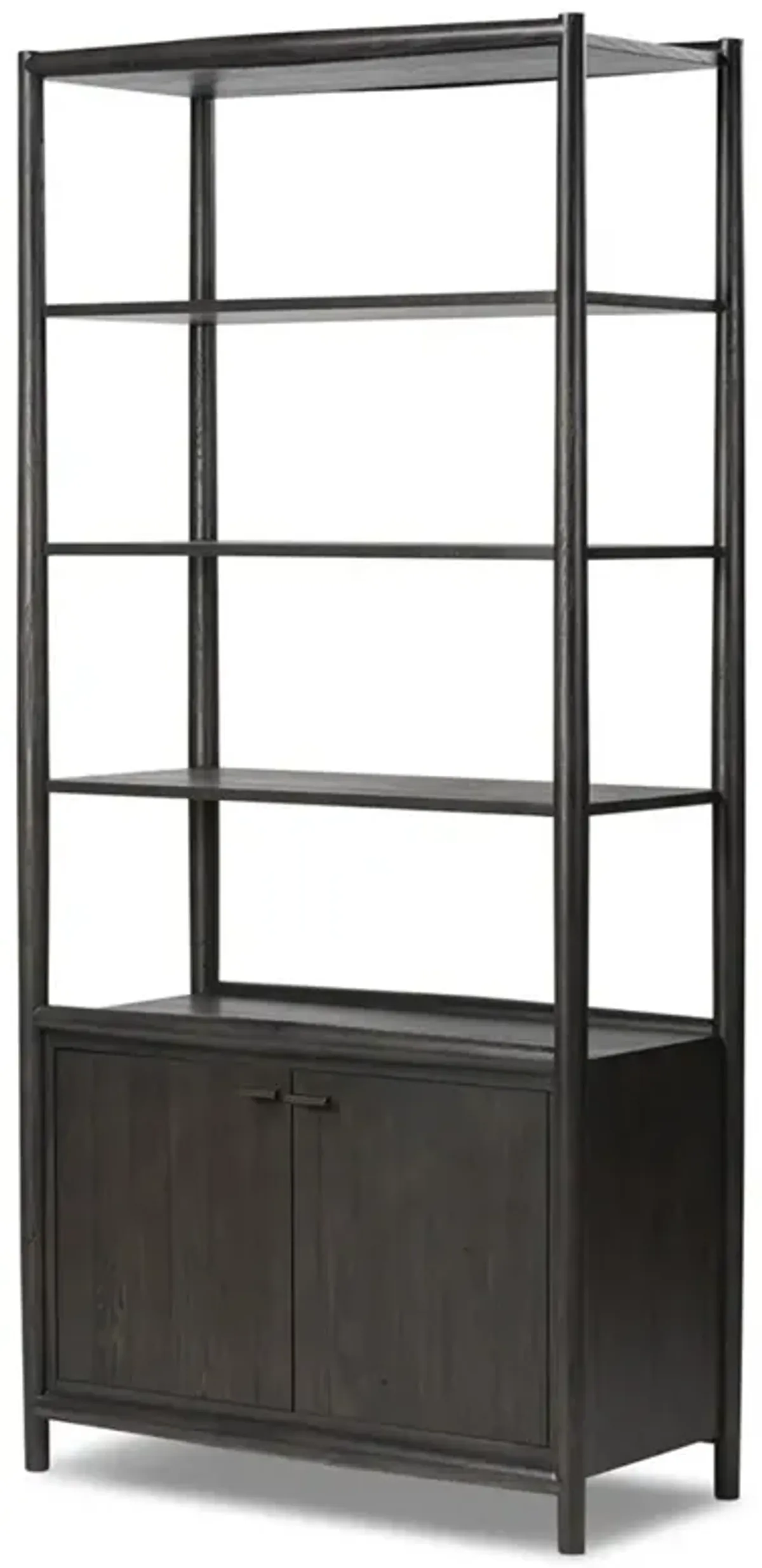 Genesis Rustic Lodge Smoked Black Oak Wood Bookcase