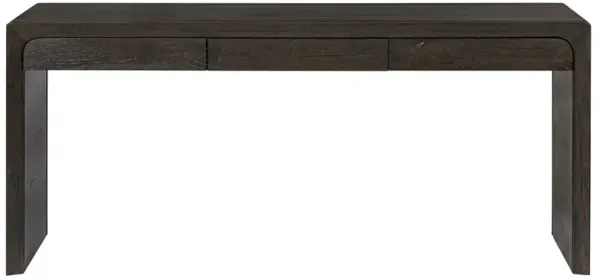 Halley Modern Classic Dark Brown Oak Wood Desk