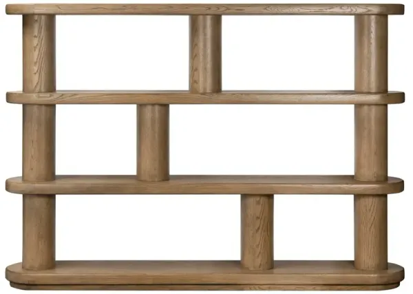 Laney Modern Classic Brown Oak Wood Bookcase