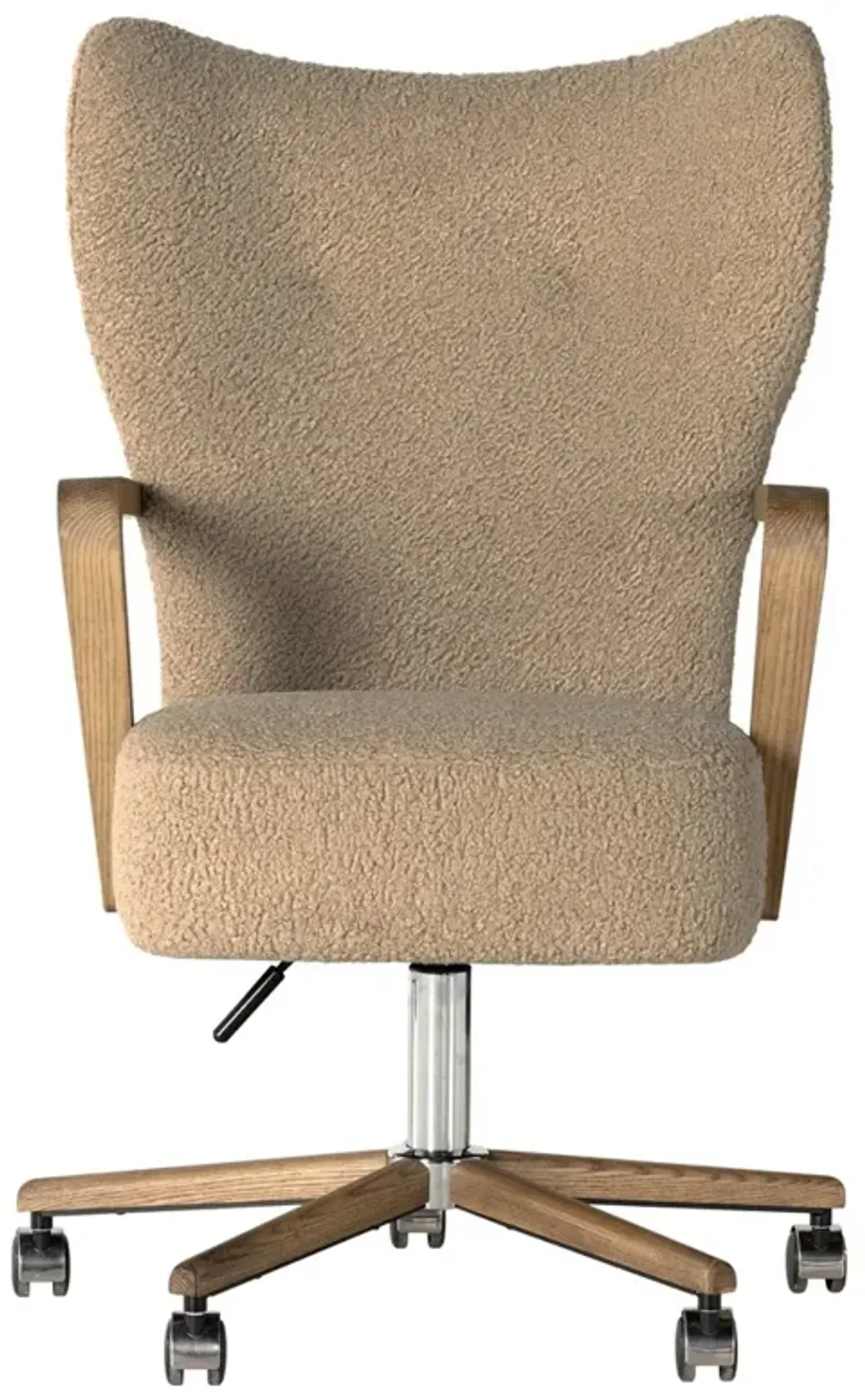 Miah Modern Classic Camel Sheepskin Office Chair