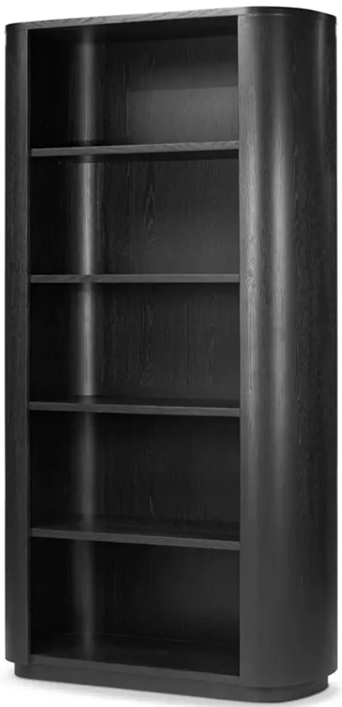 Mars Modern Classic Black Oak Wood Bookcase