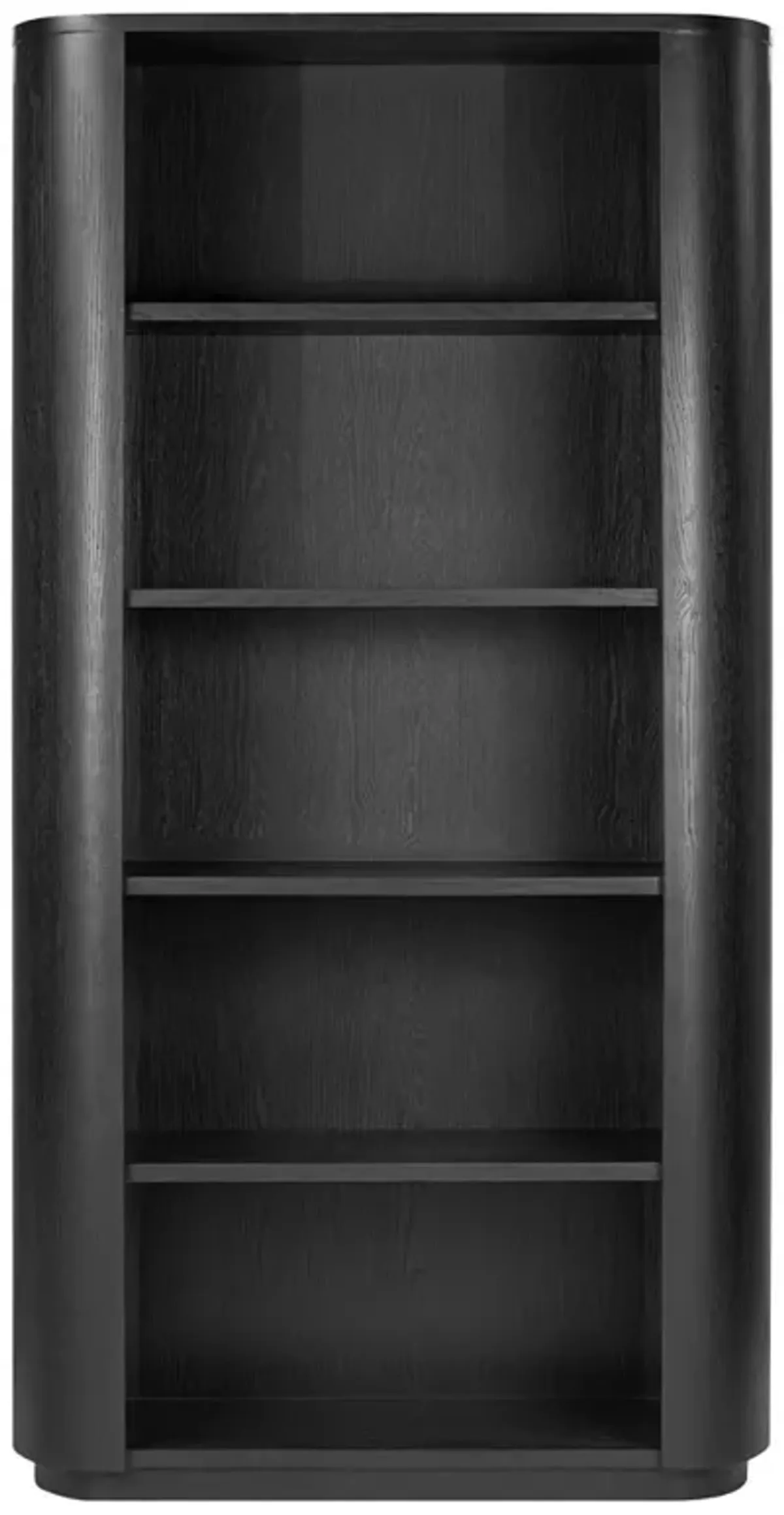 Mars Modern Classic Black Oak Wood Bookcase