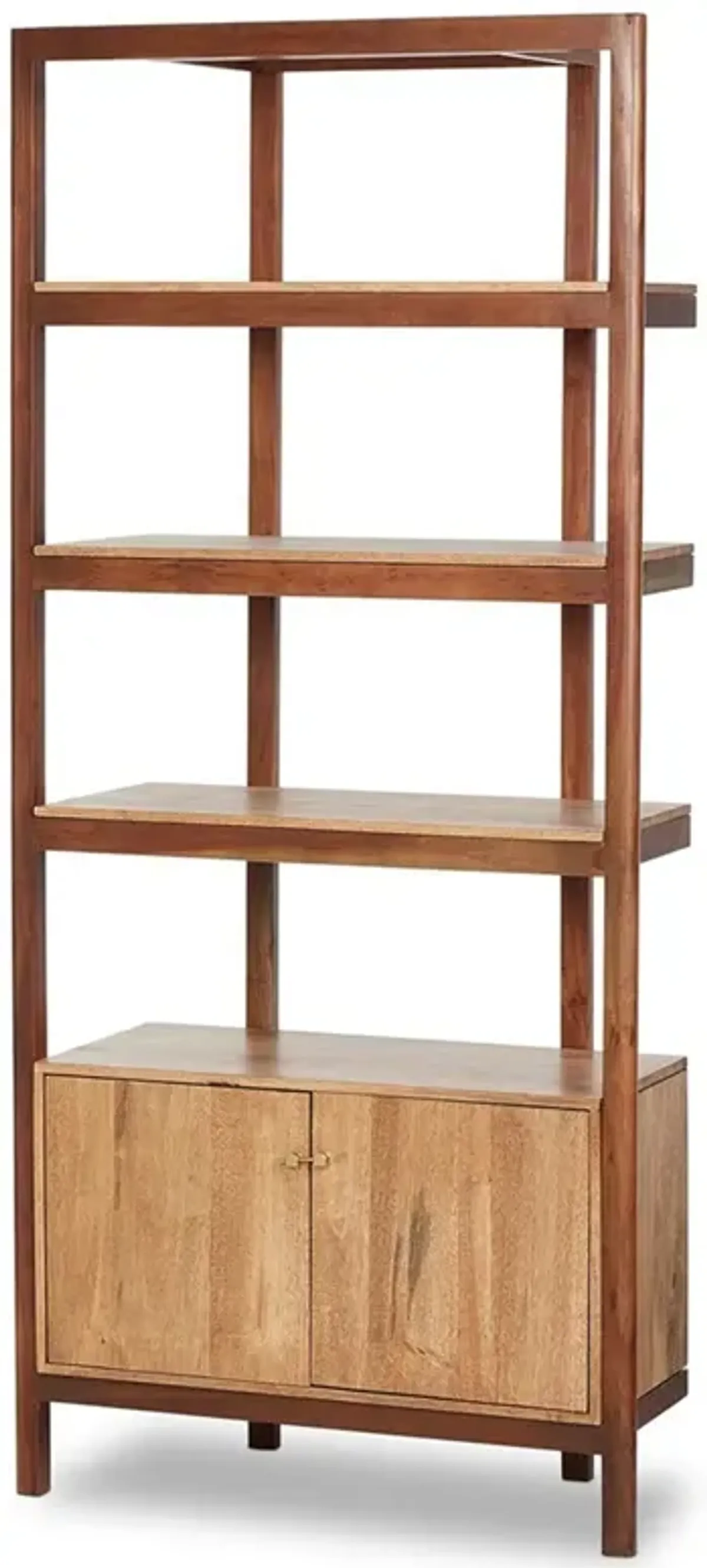 Rissa Modern Classic Brown Acacia Wood Bookcase