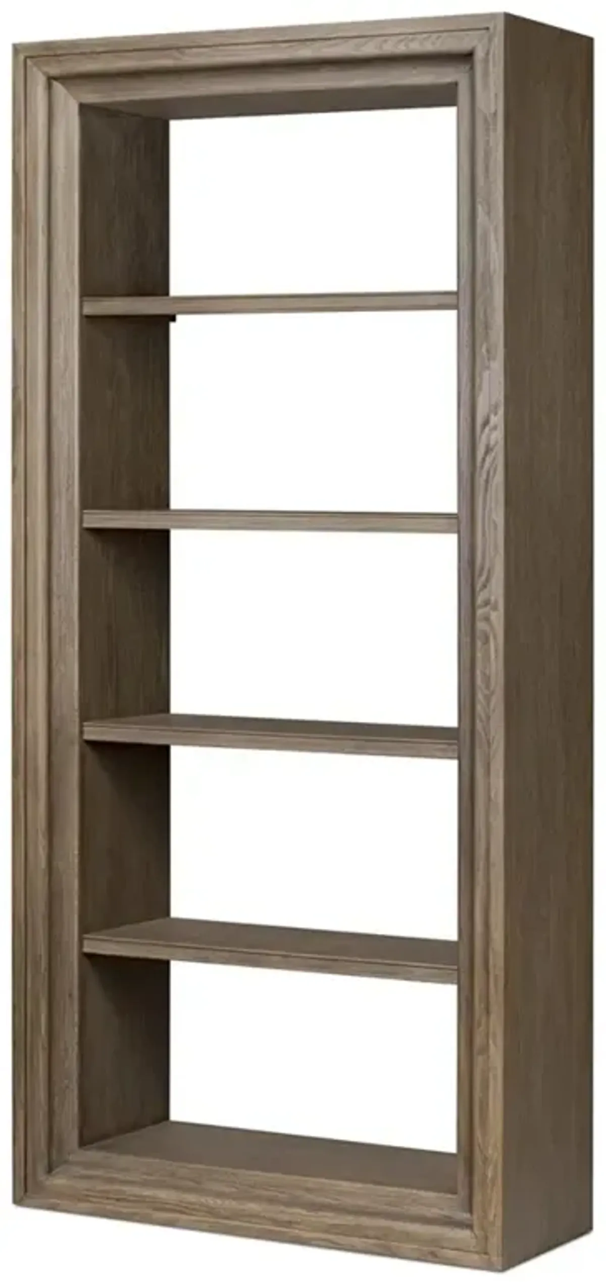 Alaina Updated Traditional Brown Oak Wood Bookcase