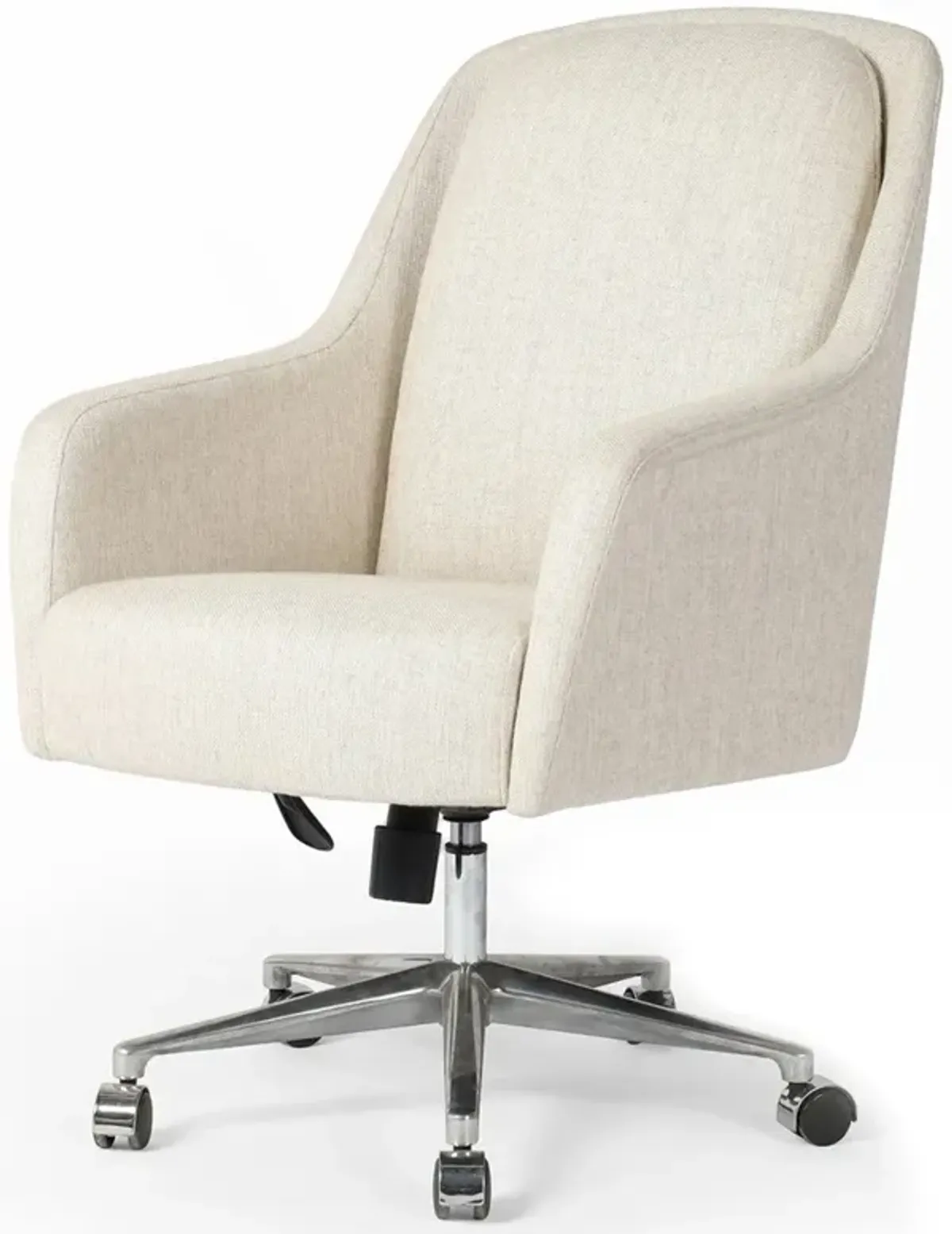 Valena Modern Classic Off White Upholstered Office Chair